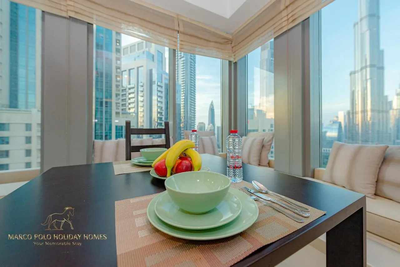 شقة Marco Polo - 2 Bedroom With Burj Khalifa View - 5 Min To Dubai Mall